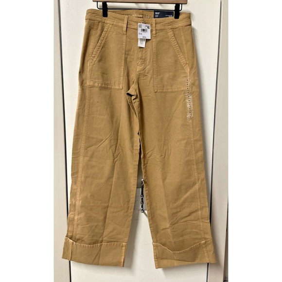 AE Women Size 29W/ 8 Long Stretch High-Waisted Utility Stovepipe Pant Iced Mocha - Picture 4 of 13